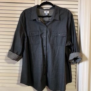 Dark blue chambray shirt
